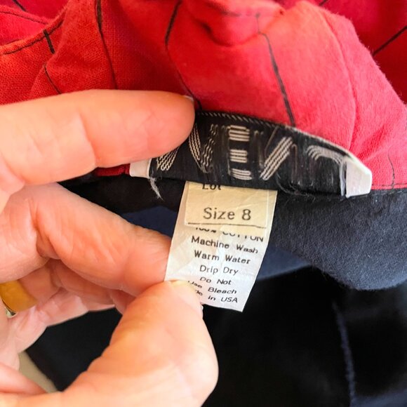 Vintage 1980s MENU Size 8 Western Style Dress V-Waist Puffed Sleeves *Flaw - Picture 15 of 15